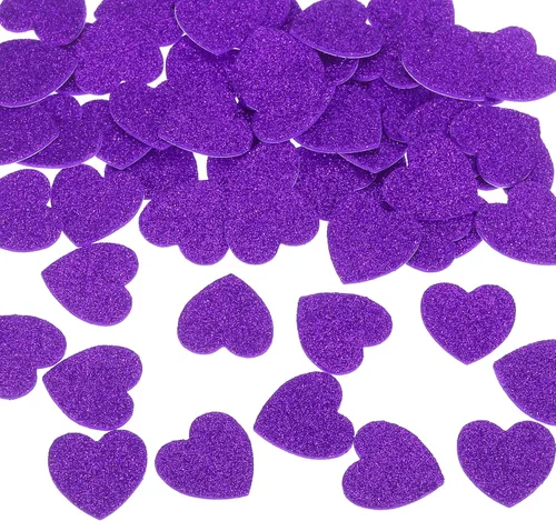 Vista 9 de MECCANIXITY 60 calcomanías de espuma con purpurina de 1 pulgada autoadhesivas en forma de corazón para suministros de manualidades, bricolaje