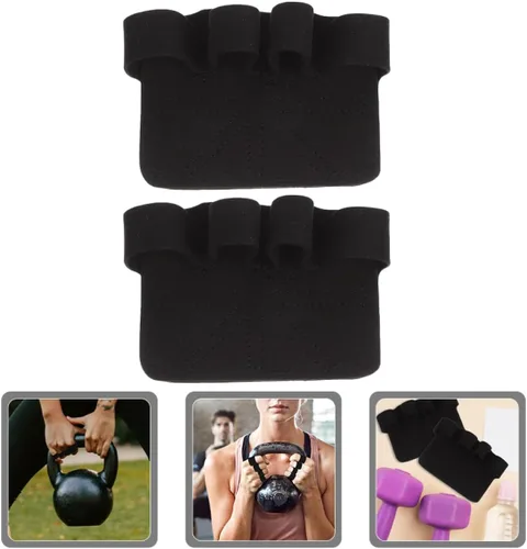 Vista 5 de Luxshiny Non-Slip Weightlifting Gloves with Palm Pads for Men and Women Breathable Pull Up Grips for Gym Training Wear-Resistant Fitness Hand