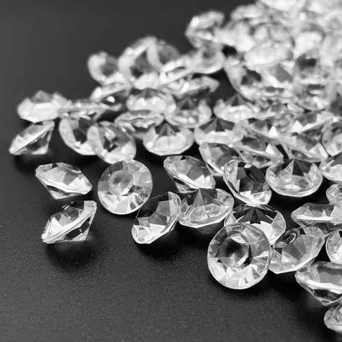 Vista 5 de Diamante falso, 1700 piezas de diamantes acrílicos transparentes de 0.394 pulgadas, gemas de cristal para rellenos de jarrón, dispersión de mesa