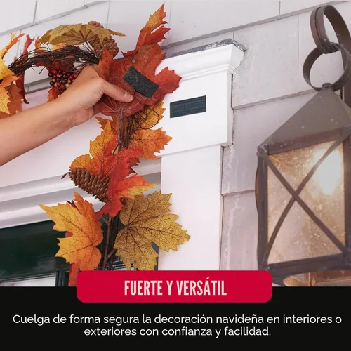 Vista 6 de Cinta resistente marca VELCRO Rollo de 12 pies Adhesivo fuerte con respaldo pegajoso que sostiene hasta 10 libras Sujetadores de fuerza