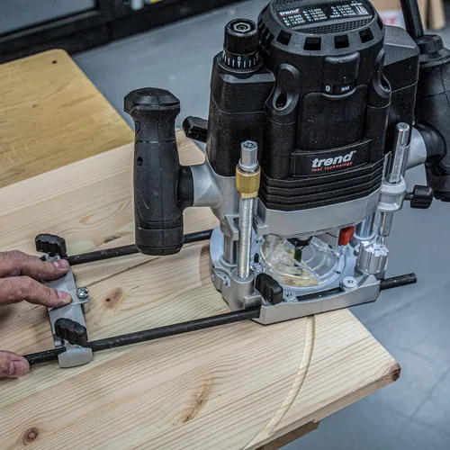 Vista 6 de Trend Router de inmersión T8 de modo dual de 3-1/4 HP con pinza de 1/2 pulgada, velocidad variable, mesa de enrutador compatible con sistema