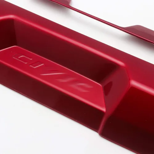 Vista 3 de Xotic Tech - Panel de consola central, cubierta de control de clima de CA, color rojo deportivo, compatible con Honda Civic de 10ª