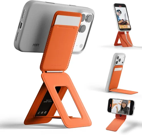 Vista 11 de MOFT MOVAS - Billetera con trípode para teléfono, 3 en 1, soporte magnético compatible con NFC, soporte para tarjetas ajustable de cuero vegano