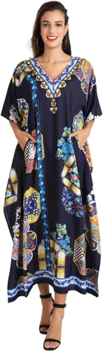 Vista 48 de Miss Lavish London - Kaftán largo para mujer - Kaftán de playa africano y kaftan moderno para fiesta y bodas 109-azul
