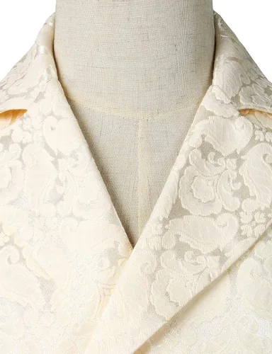 Vista 3 de ZEROYAA Chaleco gótico steampunk de doble botonadura jacquard para hombre, chaleco sin mangas