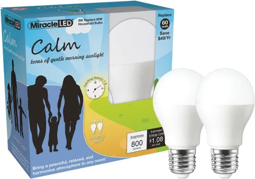 Vista 4 de MiracleLED Nature's Vibe Love Emotion Intensity Lighting - Bombilla Led, 604647