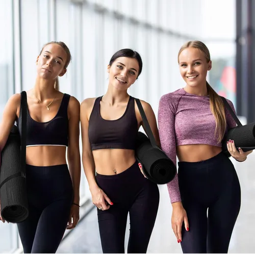 Vista 5 de Hoolerry 36 Pieces Yoga Mats Sets Includes 12 Pcs Yoga Mats Bulk 68” x 24” x 6mm Thick Exercise Mat Non Slip 12 Resistance Bands 12 Carrying Straps