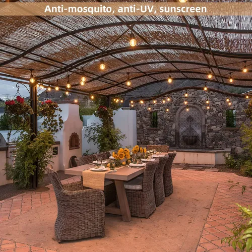 Vista 3 de Persianas de bambú para ventanas, persianas de bambú para patio, aislamiento térmico, privacidad UV, persianas enrollables de bambú para ventanas