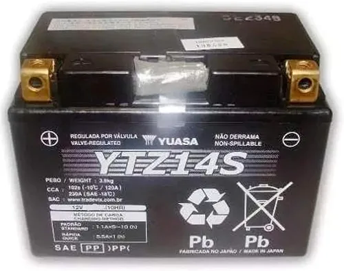 Vista 2 de Yuasa YTZ14S batería
