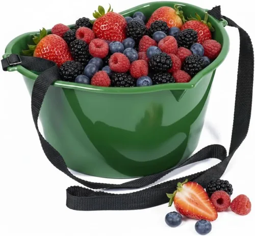 Vista 14 de Cesta de recolección de bayas - Cubo de recolección de frutas manos libres de 3L con correa ajustable (transparente)
