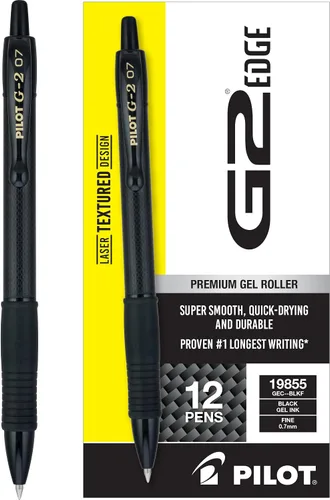 Vista 12 de PILOT G2 Edge - Bolígrafos de gel premium surtidos, bolígrafos de punta fina de 0.7 mm, experiencia de escritura sensorial, caja de 8
