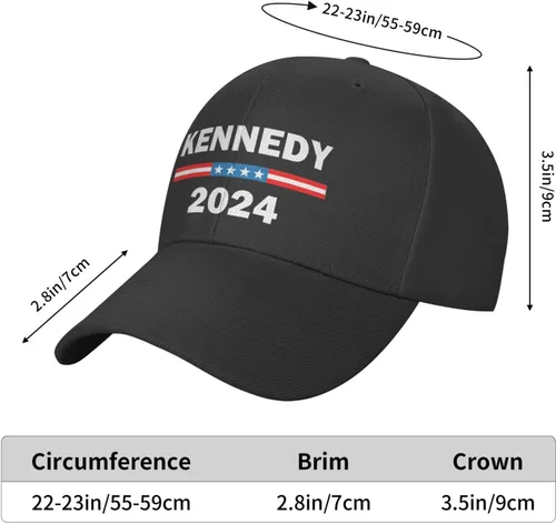 Vista 6 de gymini Kennedy para Presidente Sombrero Kennedy 2024 Save America Hat Anti Biden Sombrero Demócrata Sombrero Deportes Béisbol Papá Gorra
