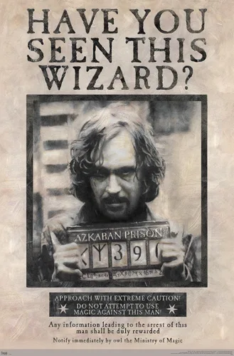 Vista 11 de Trends International El Mundo Mágico: Harry Potter - Póster de Buscado de Sirius Black, Póster de Pared, 14.725" x 22.375", Versión con Marco