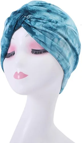Vista 7 de Turbantes elásticos para mujer, gorro de quimioterapia, para cáncer