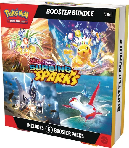 Vista 2 de Pokémon TCG: Escarlata y Violeta - Paquete de refuerzo de Surging Sparks