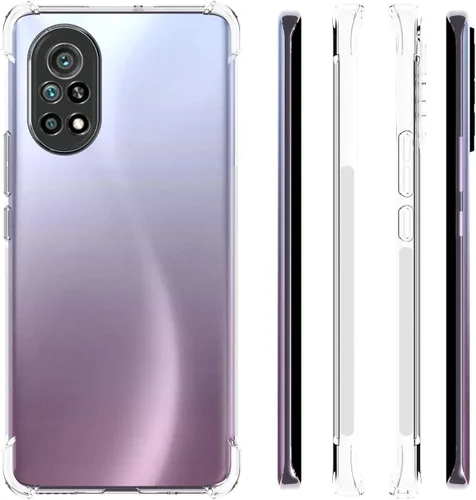 Vista 2 de USTIYA Funda para Huawei Nova 8 Clear Crystal TPU Cuatro Esquinas Cubierta Proteger Cámara Llanura Transparente Suave Teléfono Funda Protectora