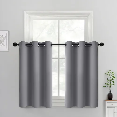 Vista 47 de Yakamok Cortinas opacas para dormitorio, aislamiento térmico, cortinas de oscurecimiento de habitación para sala de estar, juego de 2 paneles