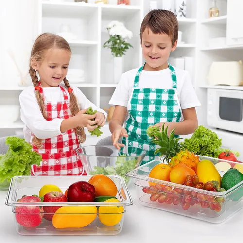 Vista 6 de Zubebe 6 piezas de estante de drenaje de plástico para tamaño bandeja de alimentos transparente rejilla de plástico acrílico bandejas de drenaje