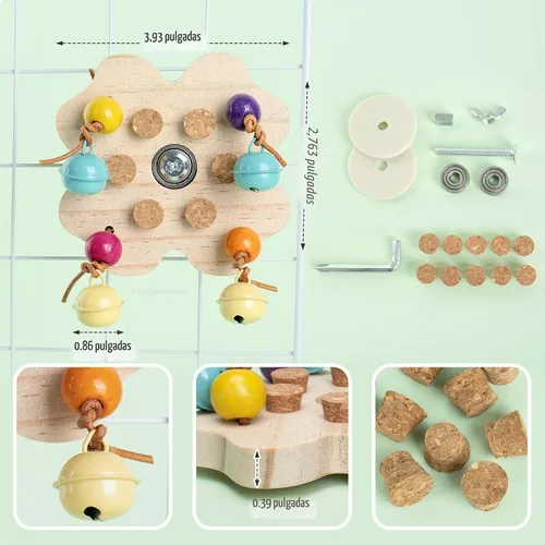 Vista 6 de Mygeromon Juguetes para pájaros para periquitos interactivos accesorios
