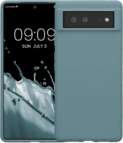 Vista 8 de kwmobile Funda compatible con Google Pixel 6 - Funda protectora de silicona TPU suave y delgada - Piedra antigua