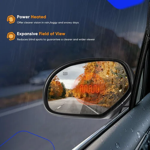 Vista 5 de ECCPP Espejos de visión lateral compatibles con camioneta Chevy Silverado 2007