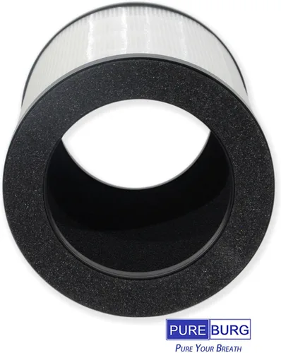 Vista 5 de PUREBURG Filtros de repuesto compatibles con purificador de aire Mooka M02, paquete de 2 unidades H13 HEPA de filtración de 3 etapas de carbón