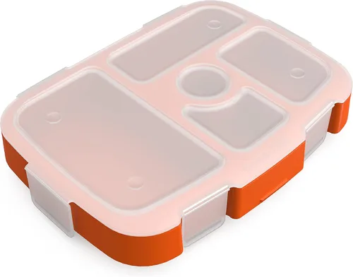 Vista 19 de Bentgo® Kids Prints Bandeja con Cubierta Transparente - Reutilizable, Sin BPA, Recipiente de Preparación de Comidas de 5 Compartimentos con Control
