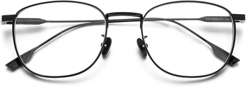 Vista 4 de FONEX Marco de lentes de titanio, marco óptico de miopía para hombres y mujeres 8517
