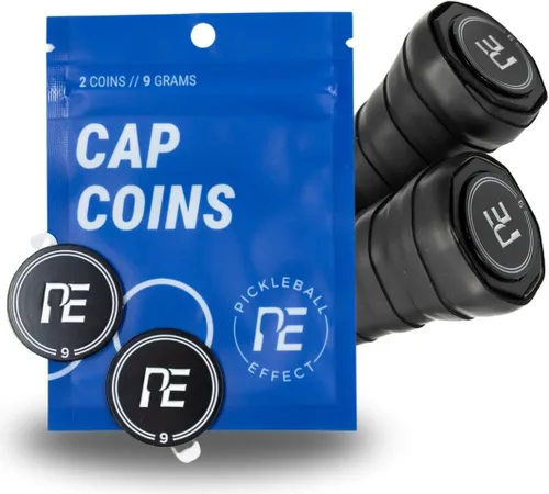Vista 8 de Pala de pickleball con monedas de ajuste de peso y gorra de efecto pickleball – Mejora la velocidad de la mano y reduce la sensación de cabeza