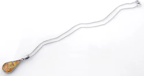 Vista 23 de Amazon Essentials Collar con colgante de flor prensada de plata de ley y oro sobre plata esterlina (anteriormente colección Amazon)