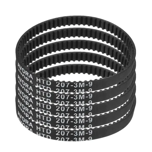 Vista 8 de uxcell 5 piezas HTD-3M Correa de distribución de goma 48 dientes, 144 mm de paso, 6 mm de ancho x 2,4 mm de altura, Correa de polea de distribución