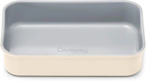 Vista 39 de Caraway Molde rectangular pequeño antiadherente de 9" x 6.5", no tóxico, sin PTFE ni PFOA, núcleo de acero aluminizado, bandeja para hornear