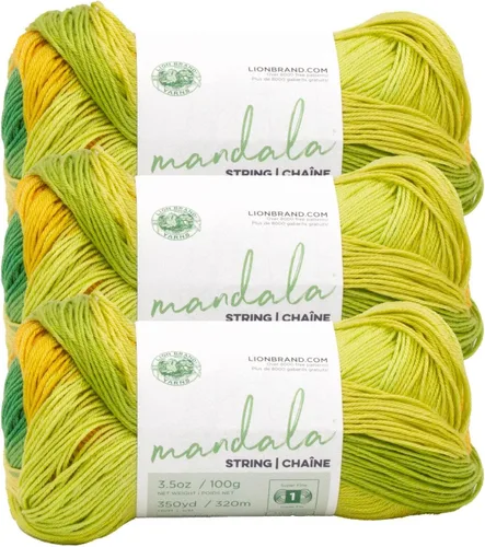 Vista 18 de Lion Brand Yarn Hilo Mandala String, Hilo Fingering para Tejer y Crochet, Acoustic, 1 Paquete