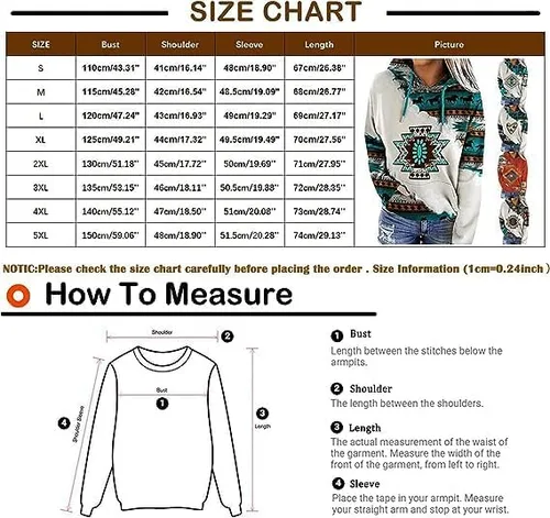 Vista 2 de Sudadera de manga larga con capucha geométrica azteca occidental para mujer, sudadera de manga larga para otoño 2023, ropa de moda