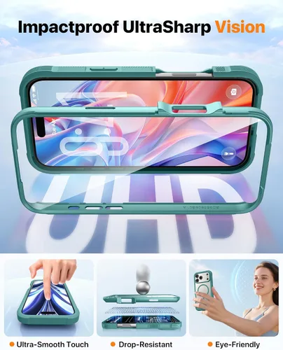 Vista 114 de DIACLARA - Funda transparente compatible con iPhone XR 6.1 pulgadas 2018