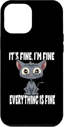 Vista 10 de Funda para iPhone 12 mini It's Fine I'm Fine Everything Is Fine Lustige Katze