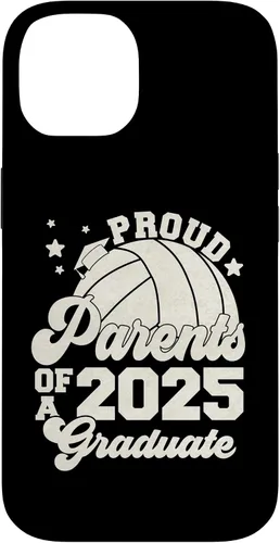 Vista 4 de iPhone 16 Parents of a 2025 Graduate Senior Graduation Volleyball Case