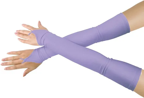 Vista 8 de Shinningstar Guantes largos de elastano elástico sin dedos sobre el codo para niñas y niños adultos