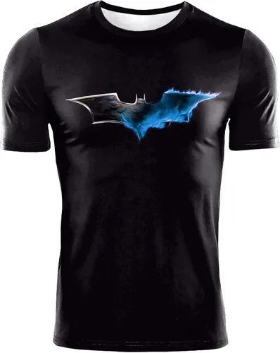 Vista 4 de Camisa de compresión para hombre, manga corta, camiseta casual y deportiva, camiseta atlética para fitness