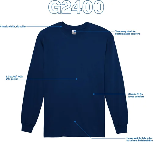 Vista 10 de Gildan - Camiseta de manga larga de algodón ultra estilo G2400 para adultos, paquete múltiple