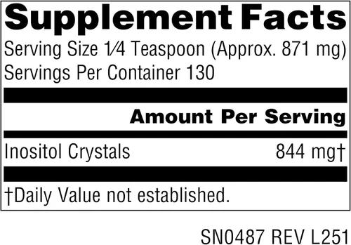 Vista 2 de Source Naturals Inositol puro, suplemento dietético - Cristales de 4 oz