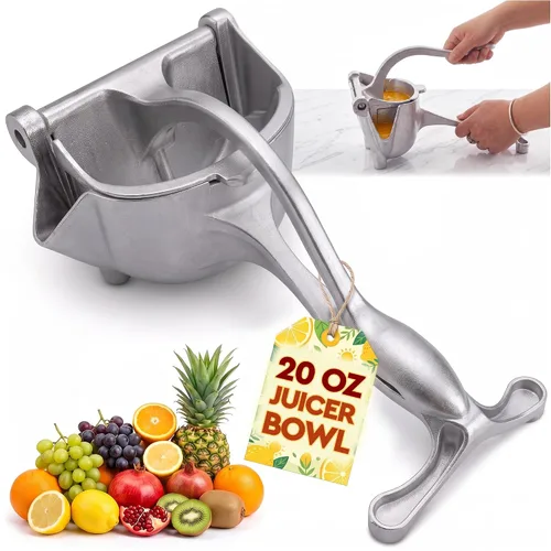 Vista 13 de Dobla el acero inoxidable del exprimidor plano del limón, Juicer resistente Plateado pequeño