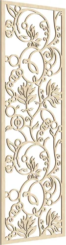 Vista 114 de Caspian Paneles de pared de madera con calado decorativo perforado, 9 3/8 pulgadas de ancho x 24 3/8 pulgadas de alto x 1/4 de alto, cereza