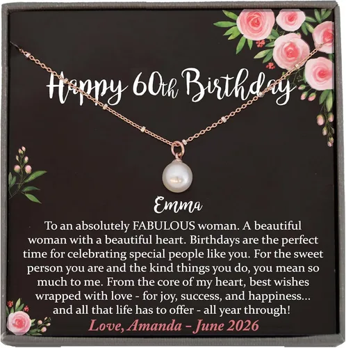 Vista 12 de Be Wished Regalos personalizados de 60 cumpleaños para mujeres