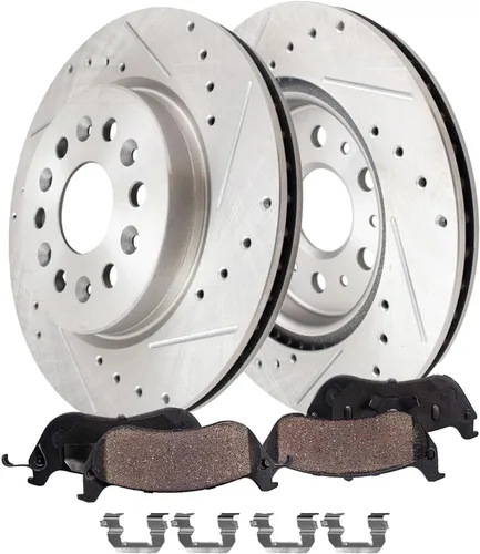 Vista 41 de Detroit Axle - Zapatas de freno traseras para Chevrolet Aveo Aveo5 Spark Pontiac G3 Suzuki Swift+ Reemplazo de zapatas de freno semimetálicas