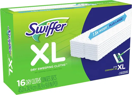 Vista 4 de Swiffer Sweeper - Paños desechables extra grandes para barrido en seco, cajas de 16 unidades (paquete de 3)