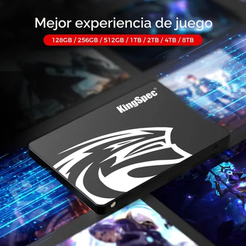 Vista 5 de KingSpec 128 GB 2.5 SSD SATA III interno - 550 MB/s de lectura, 520 MB/s de escritura con Flash NAND 3D, para actualización de PC de escritorio