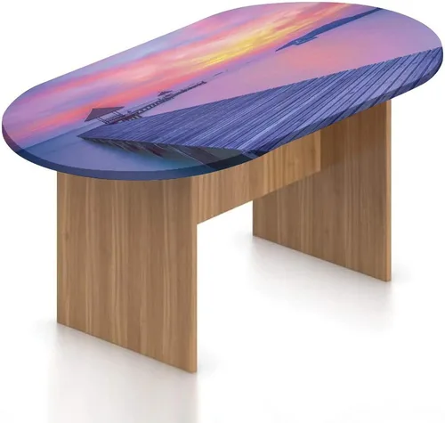 Vista 10 de XISUNYA Mantel ajustable ovalado, con ruedas de madera de granero, de poliéster elástico, para puerta de granero de madera, diseño vintage