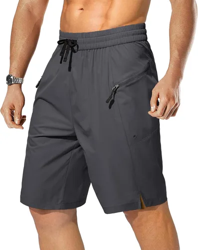 Vista 8 de STICKON Traje de baño para hombre, de secado rápido, con bolsillos con cremallera