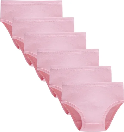 Vista 17 de Family Feeling Ropa interior para niña pequeña, bragas para niños grandes, ropa interior suave, 100% algodón 6 paquete-31yu